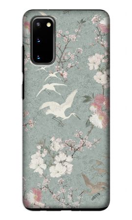 Japanese crane birds blossom