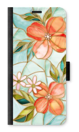 Orange stained glass flower