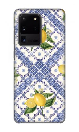 Blue tiles and lemons