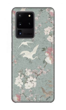 Japanese crane birds blossom