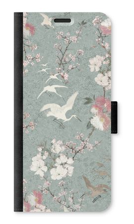 Japanese crane birds blossom