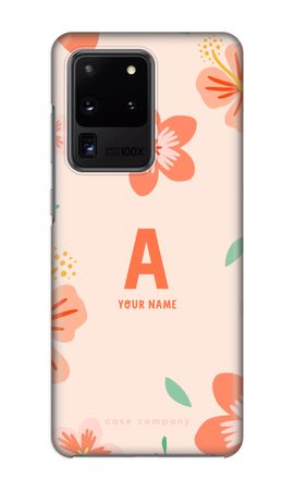 Tropical Pink Flowers Monogram