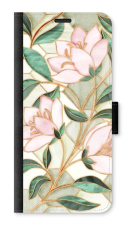 Orange stained glass flower