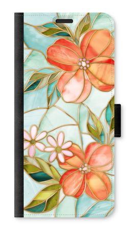 Orange stained glass flower