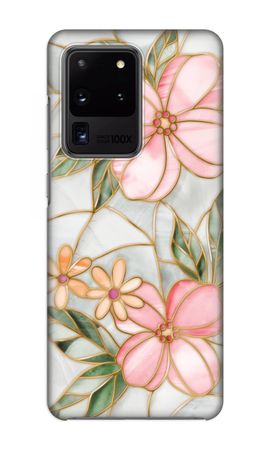 Orange stained glass flower