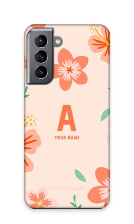 Tropical Pink Flowers Monogram