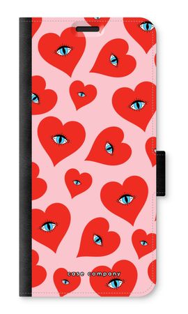 Ojos de corazón rojo