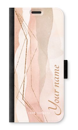 Gold Lines Namecase - Blush