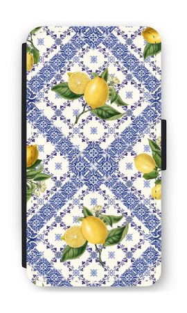 Blue tiles and lemons