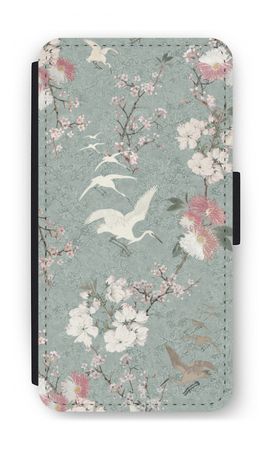 Japanese crane birds blossom