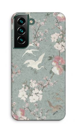 Japanese crane birds blossom