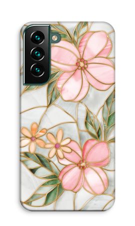 Orange stained glass flower