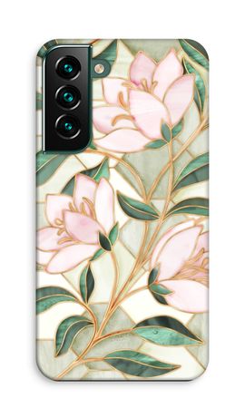 Orange stained glass flower