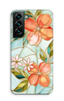 Orange stained glass flower