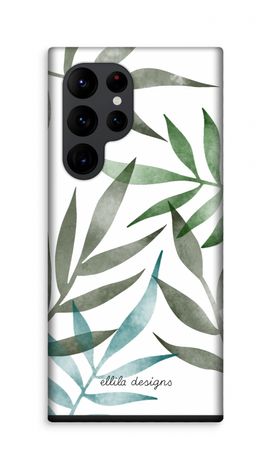 Tropical watercolor leaves