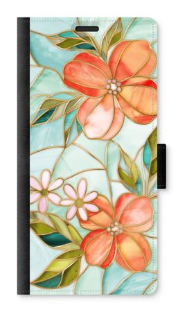 Orange stained glass flower