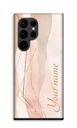 Gold Lines Namecase - Blush