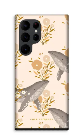 Floral Whales, Čvrsta maskica Samsung Galaxy S22 Ultra