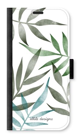 Tropical watercolor leaves