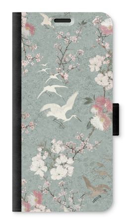 Japanese crane birds blossom