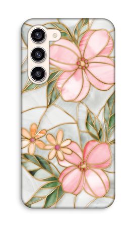 Orange stained glass flower