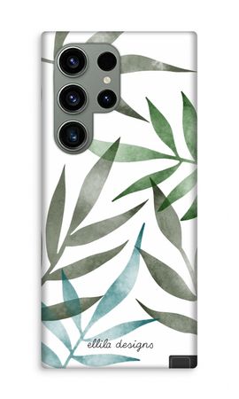 Tropical watercolor leaves