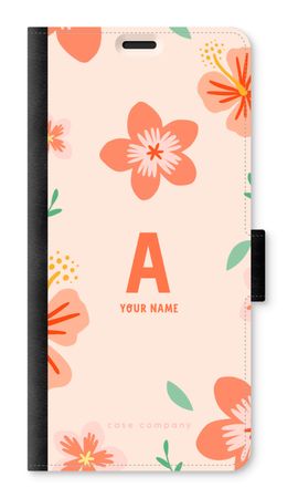 Tropical Pink Flowers Monogram