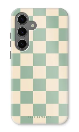 Checkered Mint, Samsung Galaxy S24 tough case