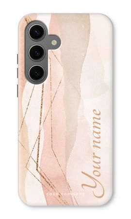 Gold Lines Namecase - Blush