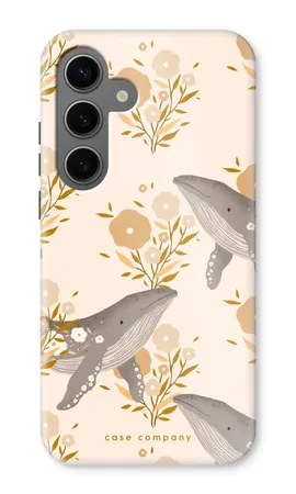 Floral Whales, Samsung Galaxy S24 kestävä kotelo