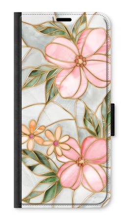 Orange stained glass flower