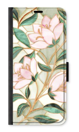 Orange stained glass flower