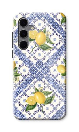 Blue tiles and lemons