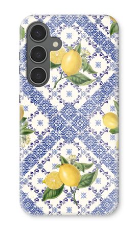 Blue tiles and lemons