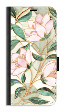 Orange stained glass flower