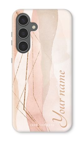 Gold Lines Namecase - Blush