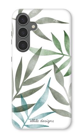 Tropical watercolor leaves