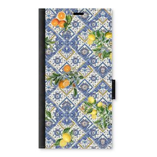 Blue tiles, lemons and oranges - small
