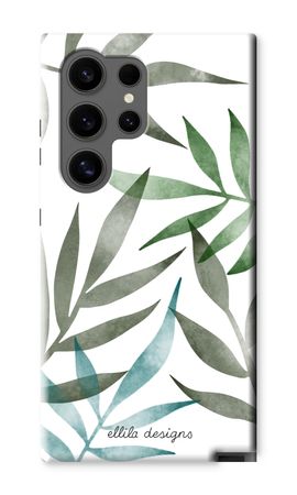 Tropical watercolor leaves