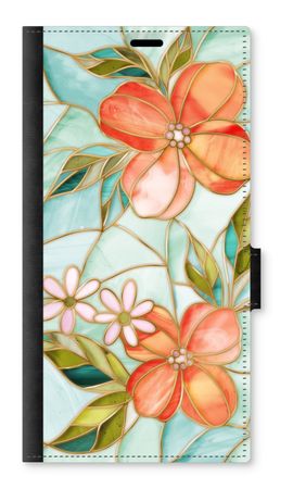 Orange stained glass flower