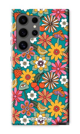 Retro Blumen N°2 - Blau