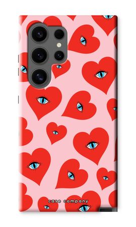 Red heart eyes