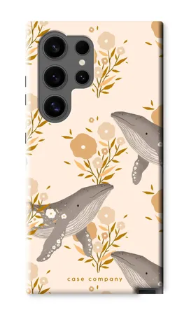 Floral Whales, Samsung Galaxy S24 Ultra kestävä kotelo
