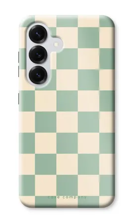 Checkered Mint, Samsung Galaxy S25 tough case