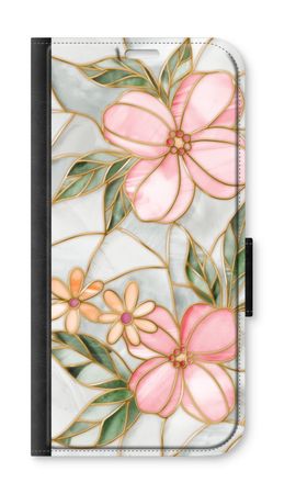 Orange stained glass flower