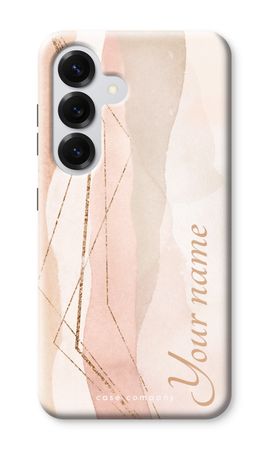 Gold Lines Namecase - Blush