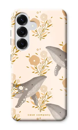 Floral Whales, Coque renforcée Samsung Galaxy S25