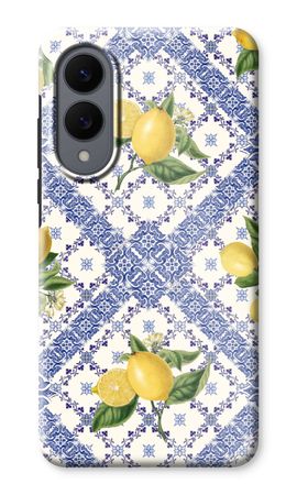 Blue tiles and lemons