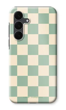 Checkered Mint, Samsung Galaxy S25 FE tough case