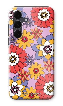 Fleurs rétro - violet